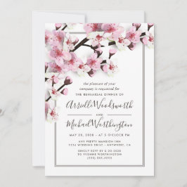 Inbjudan till Blommar för Rosa av körsbärsmiddagar