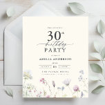 Inbjudan till Blommigt 30års födelsedag<br><div class="desc">Fira i stil med en kalligrafi för trädgårdsepiga blommigtar i 30års födelsedag, perfekt för en milstolpe-händelse. Den här inbjudan har en slimmad men sofistikerad blommigt och elegant-kalligrafi. Temat lush-trädgården blandar naturskönhet med en ren typografi, skapar en tidlöshet och bjuder in utseende. Den är perfekt för utomhus- eller trädgårdsinstallationer och fångar...</div>