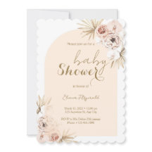Inbjudan till blommigt Arch Baby Shower