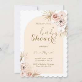 Inbjudan till blommigt Arch Baby Shower