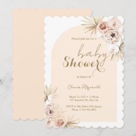 Inbjudan till blommigt Arch Baby Shower
