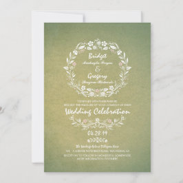 Inbjudan till Blommigt av andningsinandning Elegan