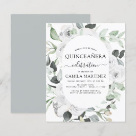 Inbjudan till Blommigt av budgetQuinceañera Eucaly