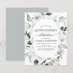 Inbjudan till Blommigt av budgetQuinceañera Eucaly