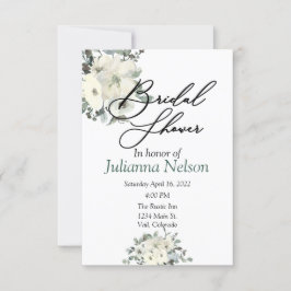 Inbjudan till blommigt av elfenbensfärg