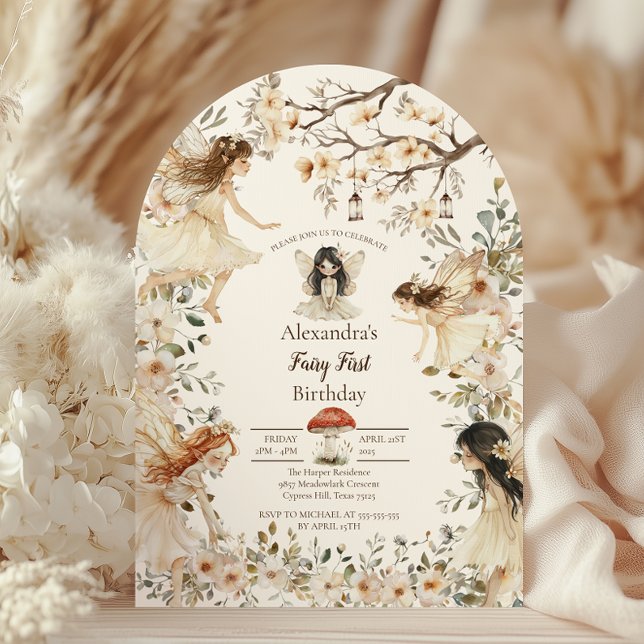 Inbjudan till Blommigt av första födelsedag för sk (Skapare uppladdad)