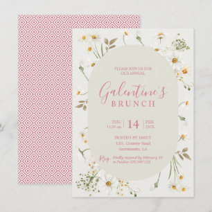 Inbjudan till Blommigt av Galentine-Daisyn Boho-