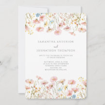 inbjudan till Blommigt av Rosa Wildblomma