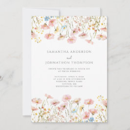 inbjudan till Blommigt av Rosa Wildblomma