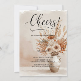 Inbjudan till Blommigt av Rustic Boho Cheers Neutr