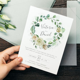 Inbjudan till Blommigt av utandningsbröllop för bu