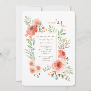 Inbjudan till blommigt Beauty Studenten