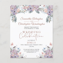 Inbjudan till Blommigt Bröllop Firande