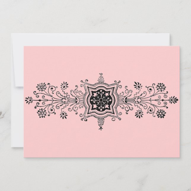 Inbjudan till blommigt Design (Framsida)
