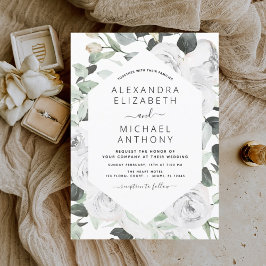 Inbjudan till blommigt Eucalyptus Greenery Wedding