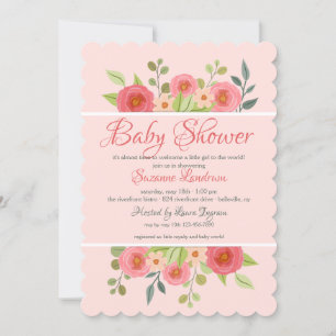 Inbjudan till blommigt Fantasy Baby Shower