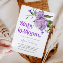 Inbjudan till Blommigt för Lila av bloom i baby