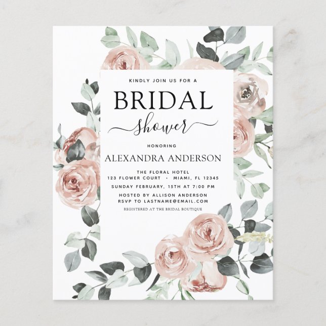 Inbjudan till Blommigt för Möhippa av budgetanpass Flygblad (Framsidan)