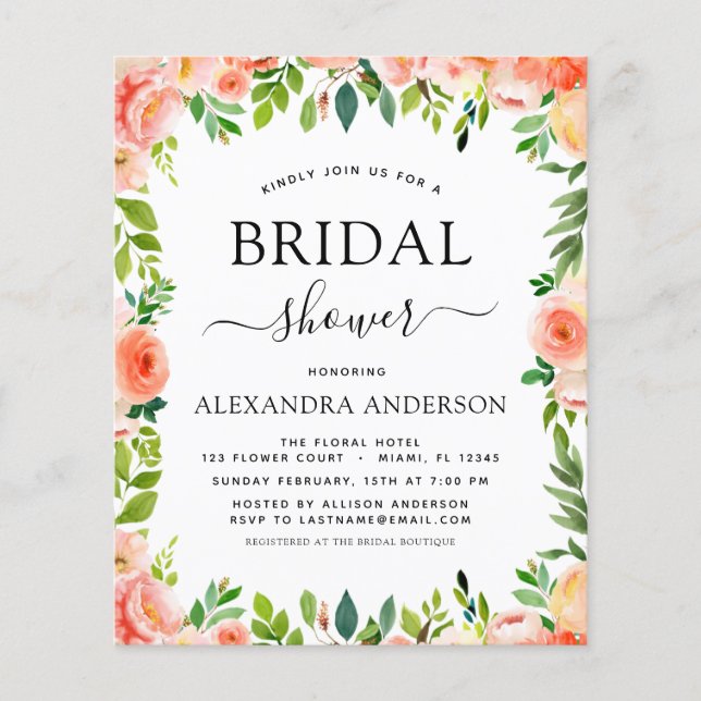 Inbjudan till Blommigt för Möhippa av budgetkorrig Flygblad (Framsidan)