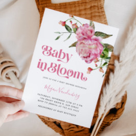 Inbjudan till Blommigt för Rosa av bloom i baby