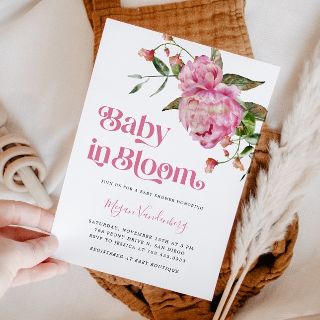 Inbjudan till Blommigt för Rosa av bloom i baby (Skapare uppladdad)