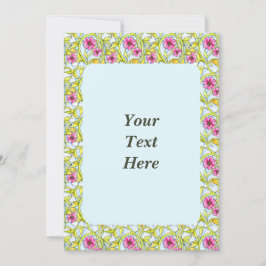 Inbjudan till Blommigt för vattenfärgen elegant Ar