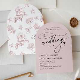 Inbjudan till Blommigt för Vintage Arch Wedding