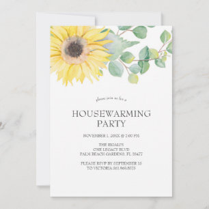 Inbjudan till blommigt House-uppvärmning