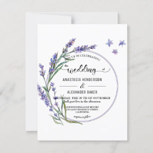 Inbjudan till Blommigt i elegant till ceremonin i