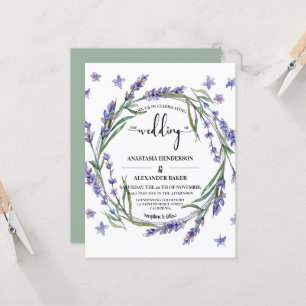 Inbjudan till Blommigt i elegant till ceremonin i