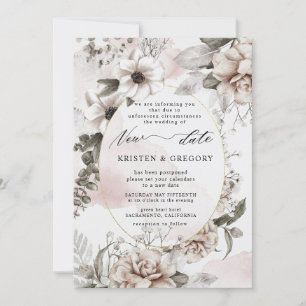 Inbjudan till  blommigt i silver om nya bröllop-da