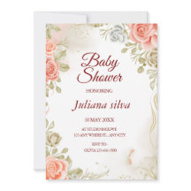 Inbjudan till blommigt Kön Neutral Baby Shower