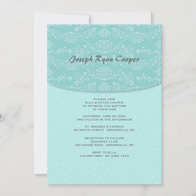 Inbjudan till blommigt om överflöd (Framsida)