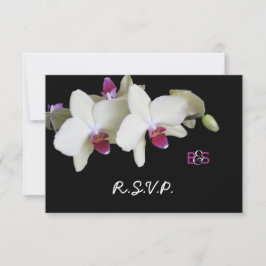 Inbjudan till blommigt Orchid OSA Wedding och Mono