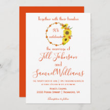 Inbjudan till blommigt på höstsolros