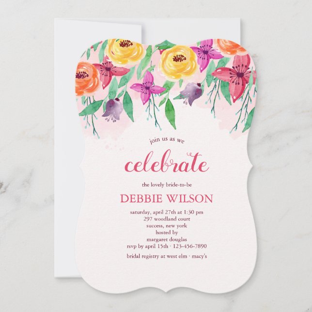 Inbjudan till Blommigt på vår-morgonen (Framsida)