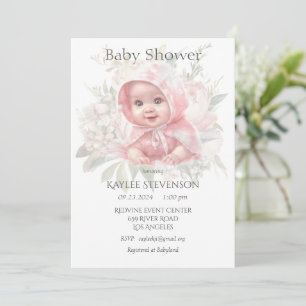 Inbjudan till blommigt Pastel Flicka Shower