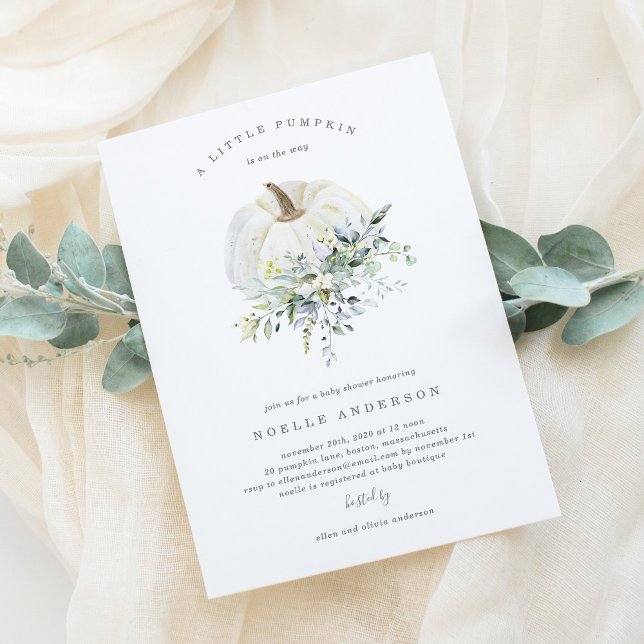 Inbjudan till blommigt Pumpkin Baby Shower (Skapare uppladdad)