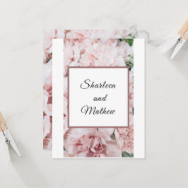 Inbjudan till blommigt Rosa Magnolia Wedding