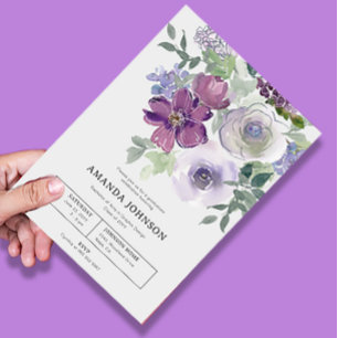 Inbjudan till Blommigt Studenten för subtle Waterc