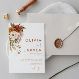 Inbjudan till blommigt Sunset Wedding