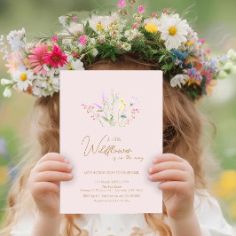 Inbjudan till blommigt WildblomGirl Baby Shower