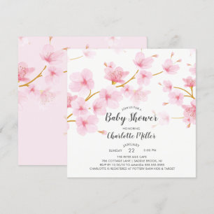 Inbjudan till Blommigten Baby Shower för Cherry Bl