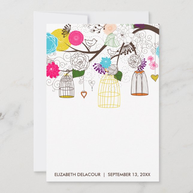 Inbjudan till Blommigten Baby Shower  för färgämne (Framsida)