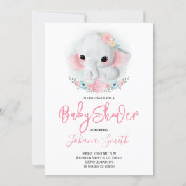 Inbjudan till Blommigten Baby Shower för flickor