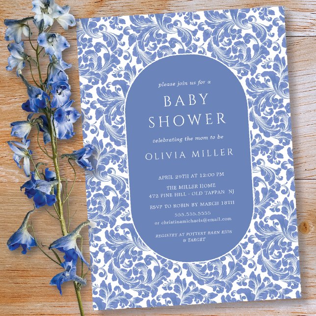 Inbjudan till Blommigten Baby Shower för klassisk  (Skapare uppladdad)
