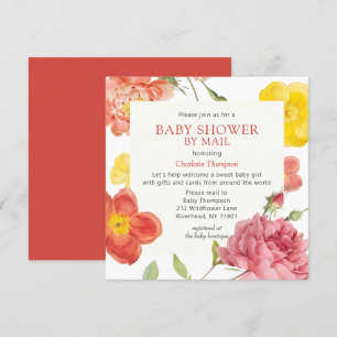 Inbjudan till Blommigten Babyvy efter e-postfärg