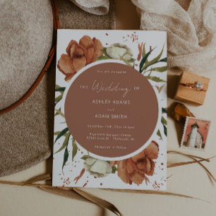 Inbjudan till Blommigten Bohemian Rust Wedding