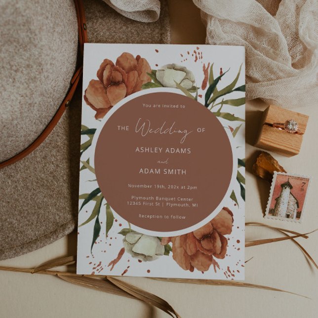 Inbjudan till Blommigten Bohemian Rust Wedding (Skapare uppladdad)