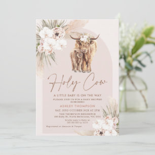 Inbjudan till Blommigten Boho Arch Baby Shower för